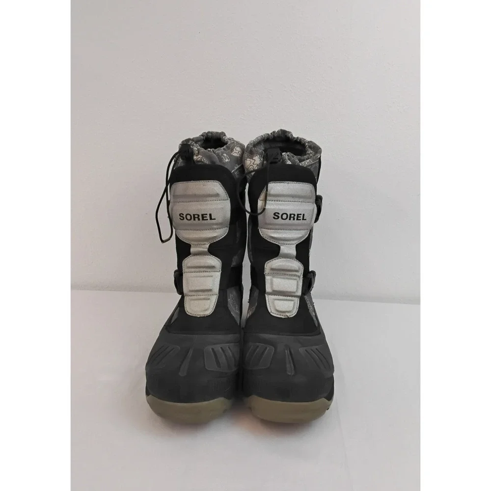 Sorel Alpha Trac Buckle Waterproof Insulated Boots Men's 15 Black/Gray #W4720